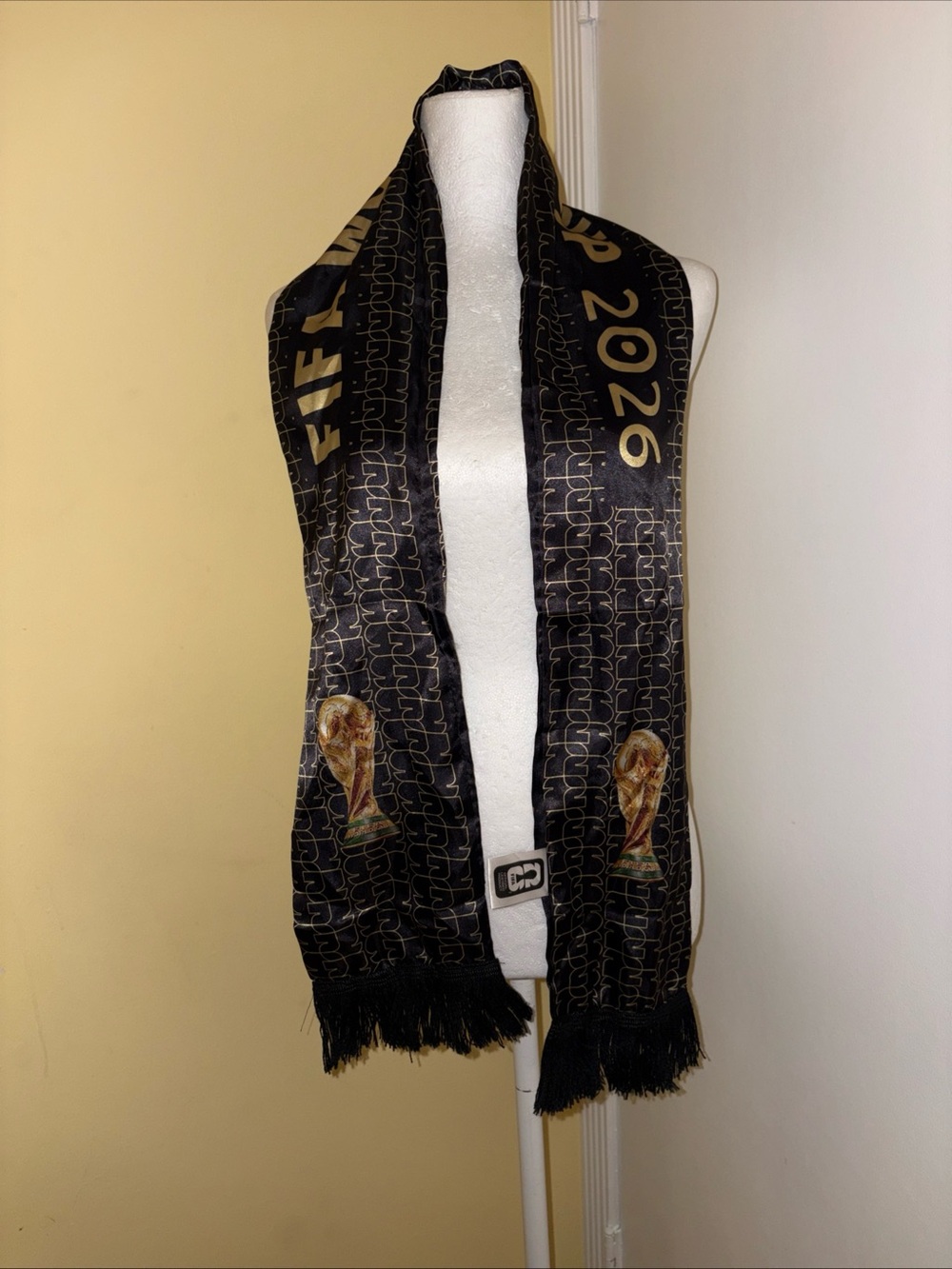 World Cup 2026 Black & Gold Fan Scarf